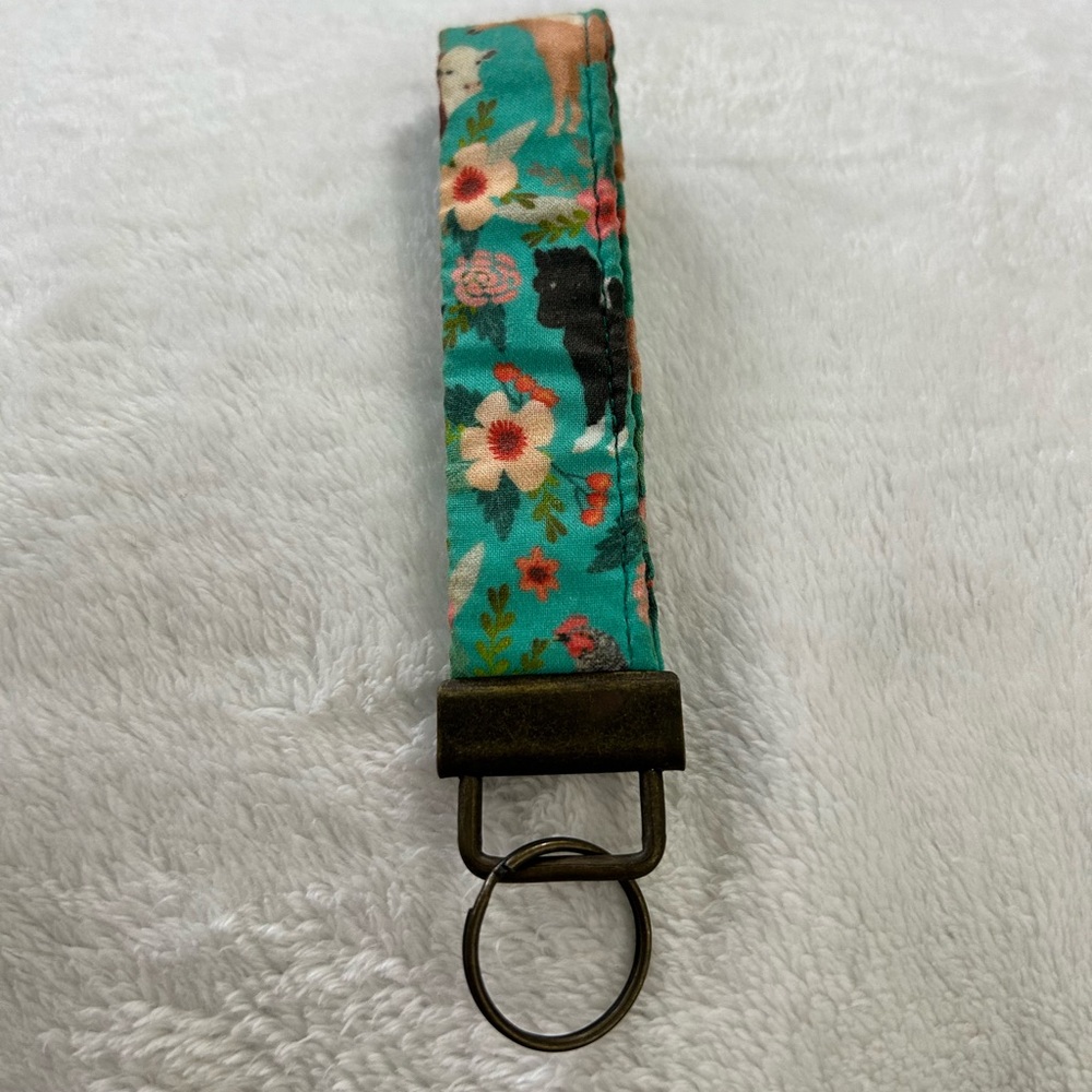 Farm animal keychain wristlet